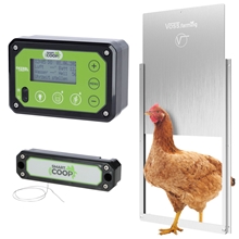 SET SmartCoop Steuerung + automatischer Türöffner + Hühnertür 300x400mm, smarte Hühnerklappe