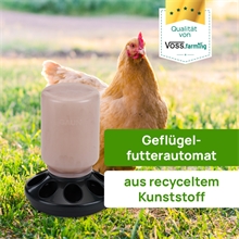 Futterspender aus recyceltem Kunststoff für Geflügel & Vögel, 1kg