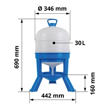 Siphon Geflügeltränke - große Tränke für Geflügel, 30 Liter