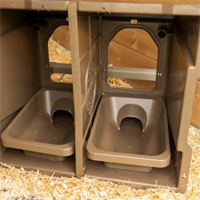 KERBL Nistschale für Hühner Doppel-Legenest aus recyceltem Kunststoff
