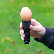 Kerbl LED-Schierlampe, Eierprüflampe mit zwei Aufsätzen für Eiergrößen ab 18mm