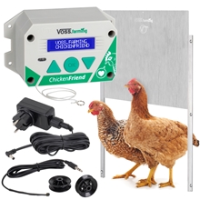 SET VOSS.farming "ChickenFriend" automatische Hühnertür, Hühnerklappe 430 x 400mm