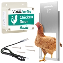 SET VOSS.farming "Chicken-Door Basic" + Schiebetür, Alu 220x330mm