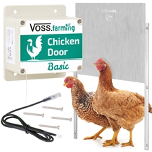 SET VOSS.farming "Chicken-Door Basic" + Schiebetür, Alu 430x400mm