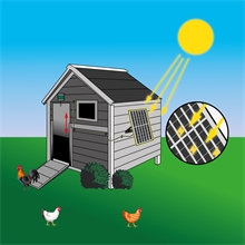 B-Ware: Solar-Akku-Set für automatische Hühnertür