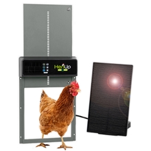 LandXpert automatische Hühnertür HenUp 35,5x24x4cm, Solar, grau