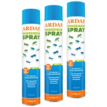 ARDAP® Repell Ungezieferspray 3x 750ml zur Insektenabwehr - für Haushalt, Gewerbe & Tierhaltung