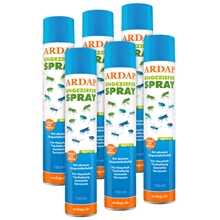 ARDAP® Repell Ungezieferspray 6x 750ml zur Insektenabwehr - für Haushalt, Gewerbe & Tierhaltung