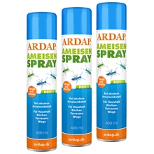 ARDAP® Repell Ameisenspray 3x 400ml - für Innen- und Außenbereiche
