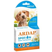 ARDAP® Spot-On Zecken- und Flohschutz für kleine Hunde bis 10kg - 3 Tuben je 1ml