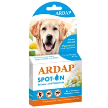 ARDAP® Spot-On Zecken- und Flohschutz für große Hunde ab 25kg - 3 Tuben je 4ml