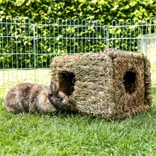 Grashaus XL aus getrocknetem Gras, Unterschlupf und Beschäftigung für Kaninchen und Nagetiere