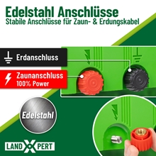 LandXpert Weidezaungerät EasyFarm D30 für Weidetiere, Duo Weidezaungerät 12V-230V, 3 Joule