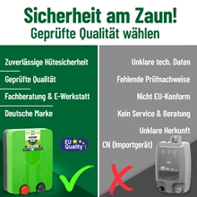 LandXpert Weidezaungerät EasyFarm D30 für Weidetiere, Duo Weidezaungerät 12V-230V, 3 Joule