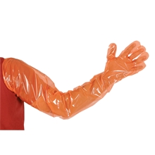 Einmalhandschuhe "VETbasic", 90cm Länge, 100 Stück, orange