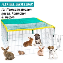B-Ware: VOSS.pet Freilaufgehege, Kleintiergehege für Kaninchen, Hasen, 4x 111x65cm