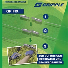 4x Gripple GP Fix Reparaturset für Stahldraht und Spalierdrähte, Ø 1,80mm bis 3,20mm