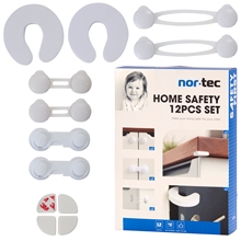 Kindersicherungsset 12-teilig - Schutz für Schränke, Türen, Schubläden & Ecken