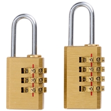 Zahlenschloss 2er-Set, Vorhängeschloss mit 3- & 4-stelligem Code aus Messing