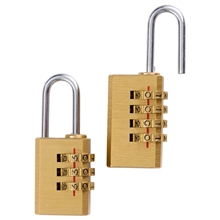 Zahlenschloss 2er-Set, Vorhängeschloss mit 3- & 4-stelligem Code aus Messing
