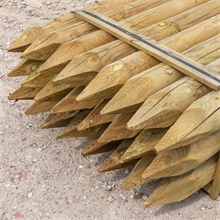 12x VOSS.farming Holzpfähle rund, Zaunpfahl Holz, Kesseldruckimprägniert Klasse 4, 200cm x 140mm