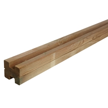 H-Pfosten 220x7x7cm 23mm, Holzpfosten aus Kiefer, Zaunpfosten, kesseldruckimprägniert