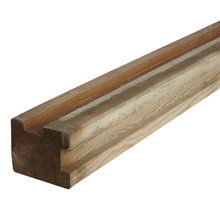 L-Pfosten 220x9x9cm 23mm, Holzpfosten aus Kiefer, Eckpfosten, kesseldruckimprägniert