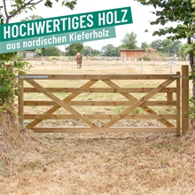 VOSS.farming Englisches Holztor, Holz-Weidetor, Koppeltor 300cm, 122cm hoch