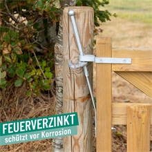 VOSS.farming Federschloss für Englisches Holztor, Holz-Weidetor, Koppeltor, feuerverzinkt