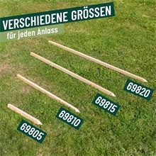 9x VOSS.garden Holzpfahl Buche 45cm, Pflanzpfahl, Pflanzstab, 2,7 x 2,7cm