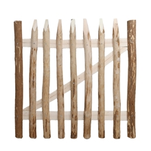 VOSS.garden Gartentor für Staketenzaun, Haselnuss 90x100cm, Abstand 7-9cm