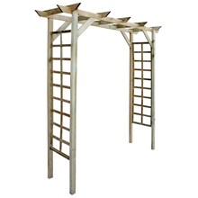 Rosenbogen LUNA 210x70x213cm mit 2 Rankgitter, Rankbogen, Gartenbogen