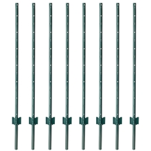 B-Ware: 8x VOSS.farming U-Profil Metall-Pfähle 137cm, Zaunpfosten für Drahtgeflechte bis 106cm