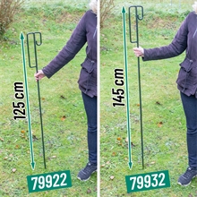 10x VOSS.farming Laterneneisen 145cm, grün - Absperrhalter für Netze, Fangzaun, Absperrband