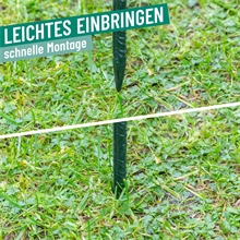 10x VOSS.farming Laterneneisen 145cm, grün - Absperrhalter für Netze, Fangzaun, Absperrband