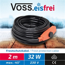 2m VOSS.eisfrei Frostschutz Heizkabel, Heizleitung, Aktion - inkl. Knickschutz