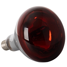 Infrarotlampe 250 Watt, Hartglas - Infrarotbirne, Infrarot Glühbirne, rot