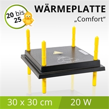Brutgerät Küken Wärmeplatte Comfort 30x30cm / 20W