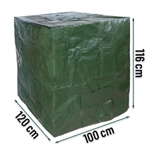VOSS.garden IBC Tank-Abdeckung, IBC Cover 120x100x116cm, Abdeckung 1000 Liter IBC Tank