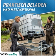 Anhänger für 1000 Liter IBC Tank - mobiler Wassertank, Wasserwagen für Weide und Hof