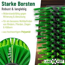 LandXpert Kratzbürste "Karla" geschwungen 45x21x11cm - für Pferde und Rinder zur Fellpflege