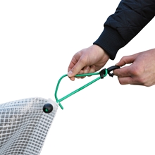 Plangurte 6 Stück mit Karabiner und Spannfunktion, grün/schwarz, 50 - 75cm dehnbar