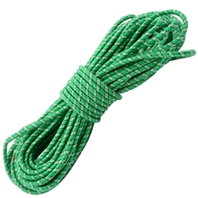 Gummiseil 20m, elastisch, grün, 7,5mm stark, mit Baumwollummantelung