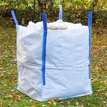 Big Bag mit Füllschürze 90x90x110cm, Garten Bag, Transportsack für Gartenabfall, Holz, Heu