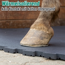 VOSS.farming Stallmatte Puzzlematte 120x90cm, 18mm - robuste Boxenmatte, Gummimatte