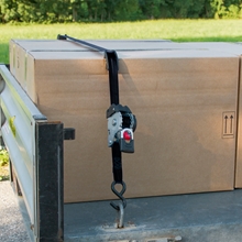 Automatik-Zurrgurt mit Aufrollfunktion, 3m, 25mm, schwarz