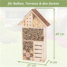 B-Ware: Insektenschutz-Haus, Insektenhotel 27 x 9 x 49cm