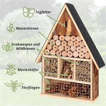 B-Ware: Insektenschutz-Haus, Insektenhotel 50 x 35 x 9cm großes Insektenhaus