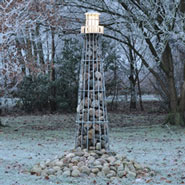 VOSS.garden Leuchtturm 180cm, verzinkt, Gartendeko Eisen