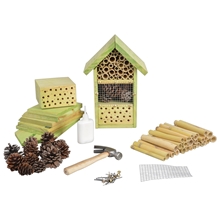 Bastelset Insektenhotel DIY, Insektenhaus mit Werkzeug, Nistplatz für Bienen, Schmetterlinge